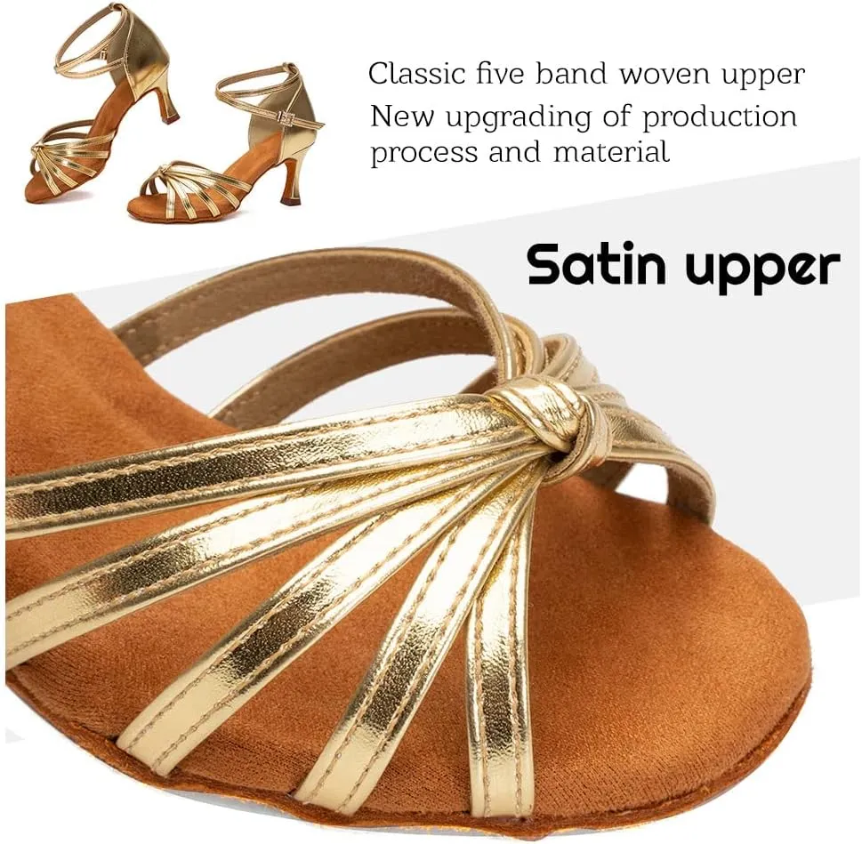 HIPPOSEUS Women's Latin Dance Shoes for Ballroom, Tango, Salsa, Bachata Dancing Shoes,Model 217