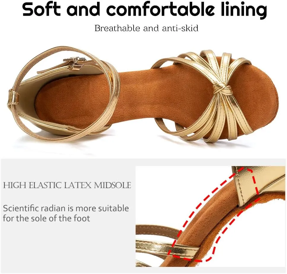 HIPPOSEUS Women's Latin Dance Shoes for Ballroom, Tango, Salsa, Bachata Dancing Shoes,Model 217