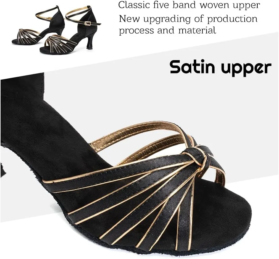 HIPPOSEUS Women's Latin Dance Shoes for Ballroom, Tango, Salsa, Bachata Dancing Shoes,Model 217
