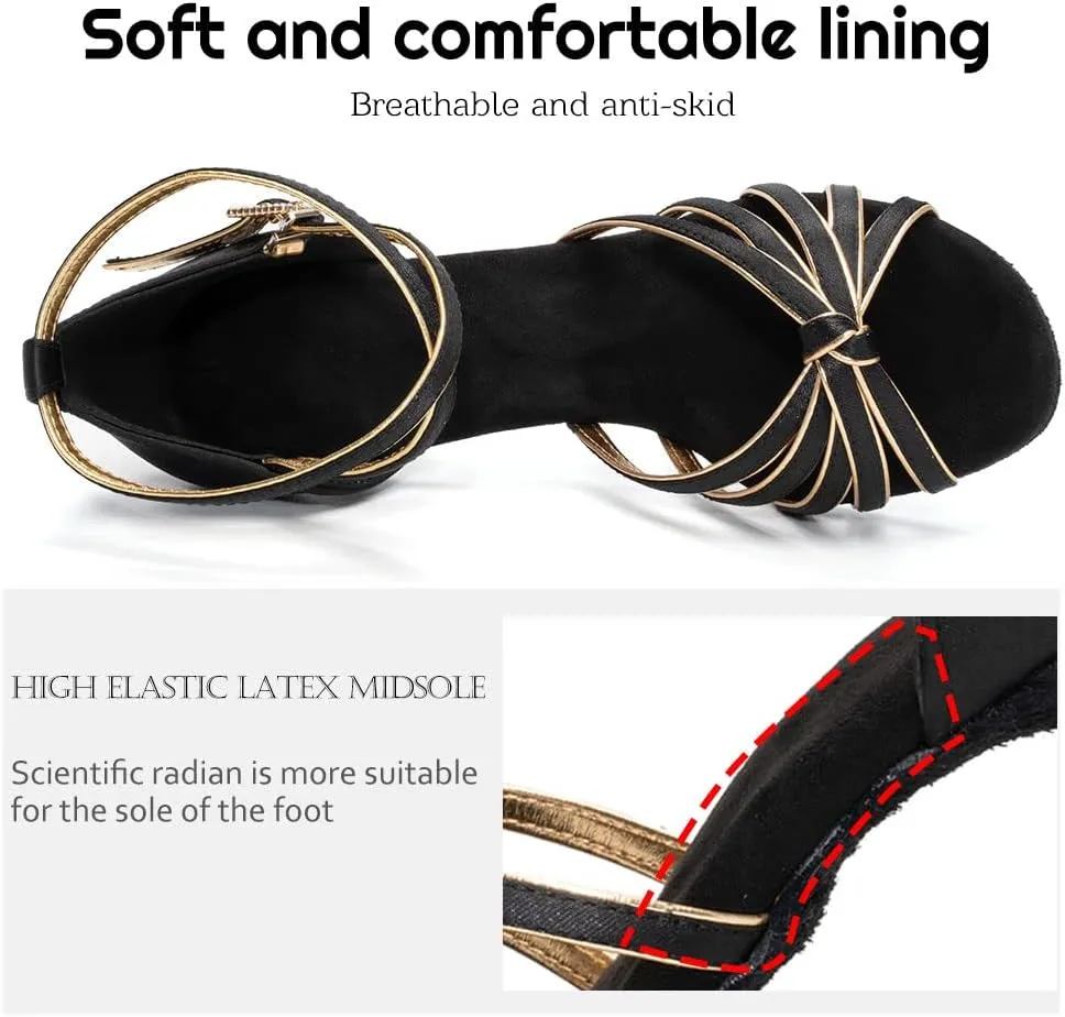 HIPPOSEUS Women's Latin Dance Shoes for Ballroom, Tango, Salsa, Bachata Dancing Shoes,Model 217