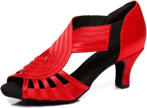 HIPPOSEUS Women's Professional Latin Dance Shoes Slip on Ballroom Salsa Bachata Performance Practice Dancer Shoes