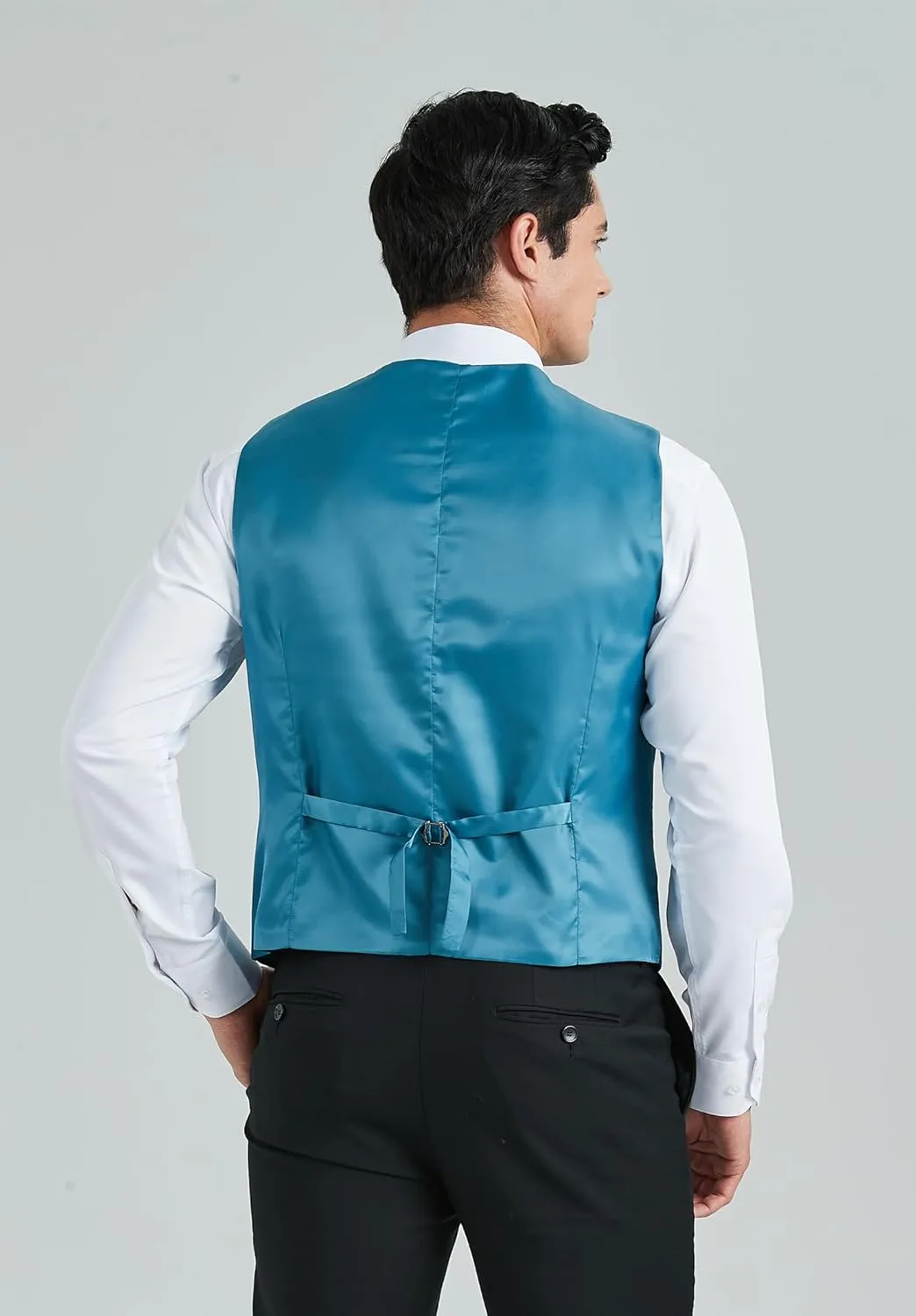HISDERN Mens Suit Vest Business Formal Dress Vests for Men Solid Color Casual Wedding Tuxedo Party Waistcoat