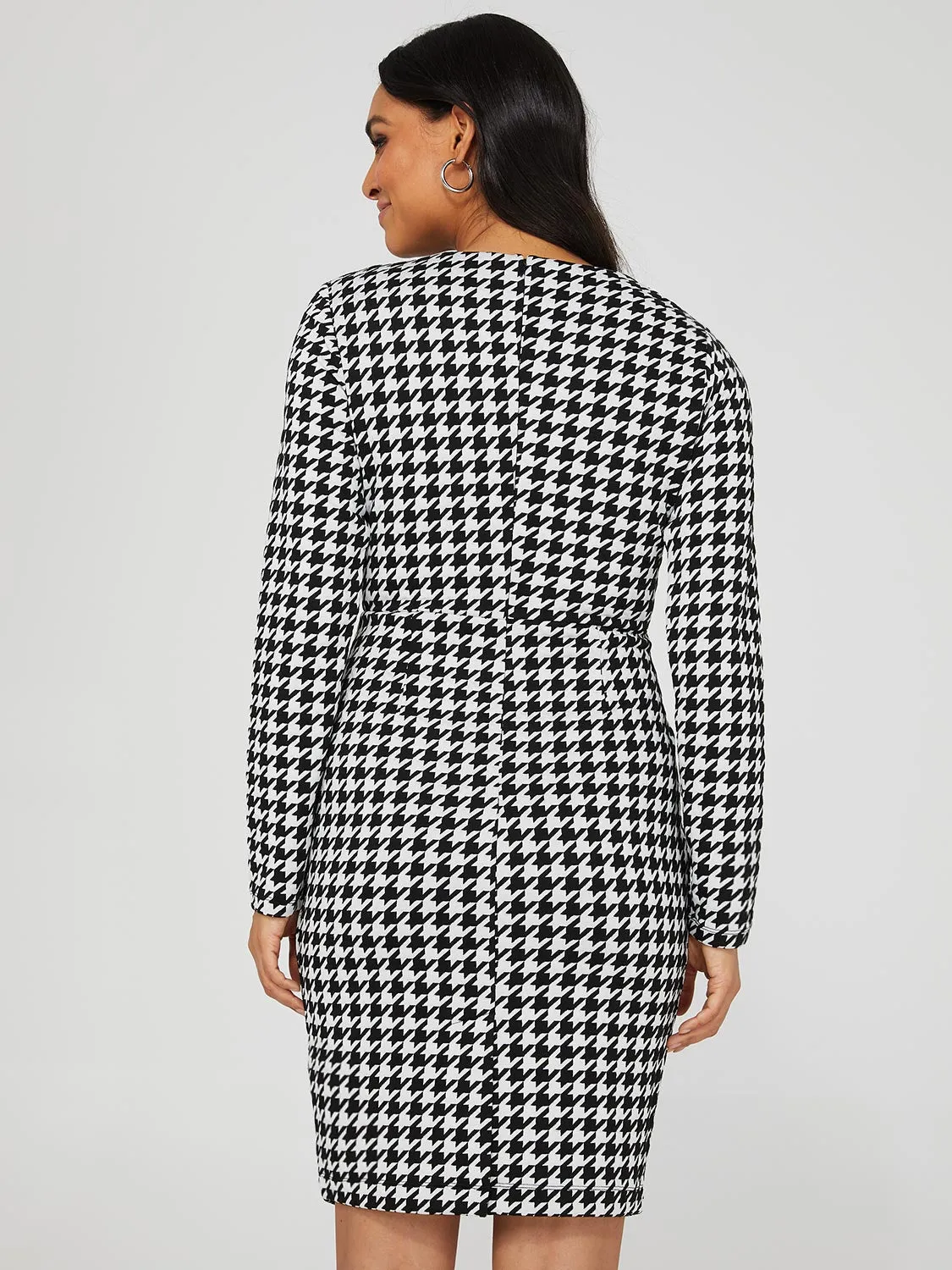 Houndstooth Sheath Dress