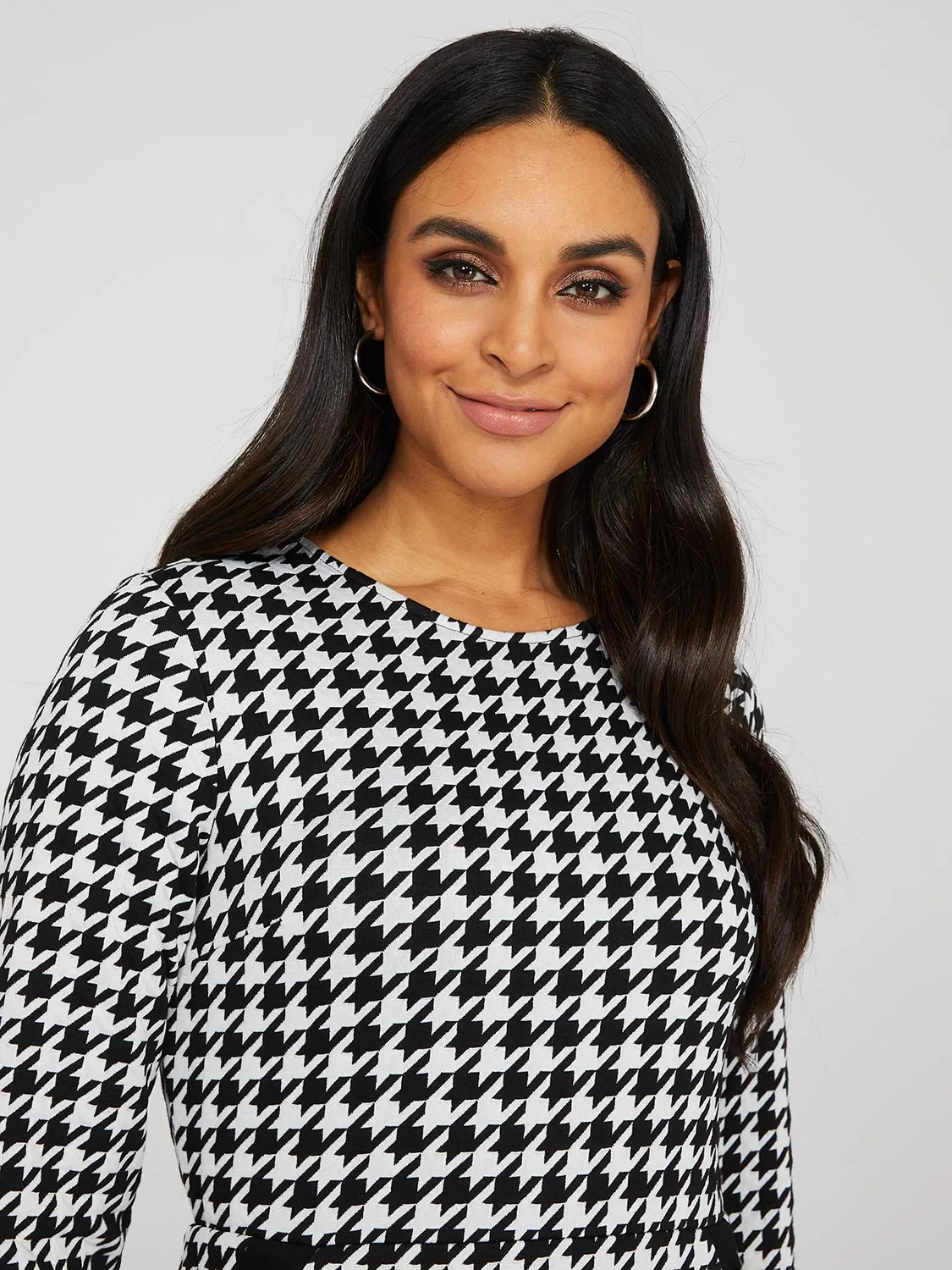 Houndstooth Sheath Dress