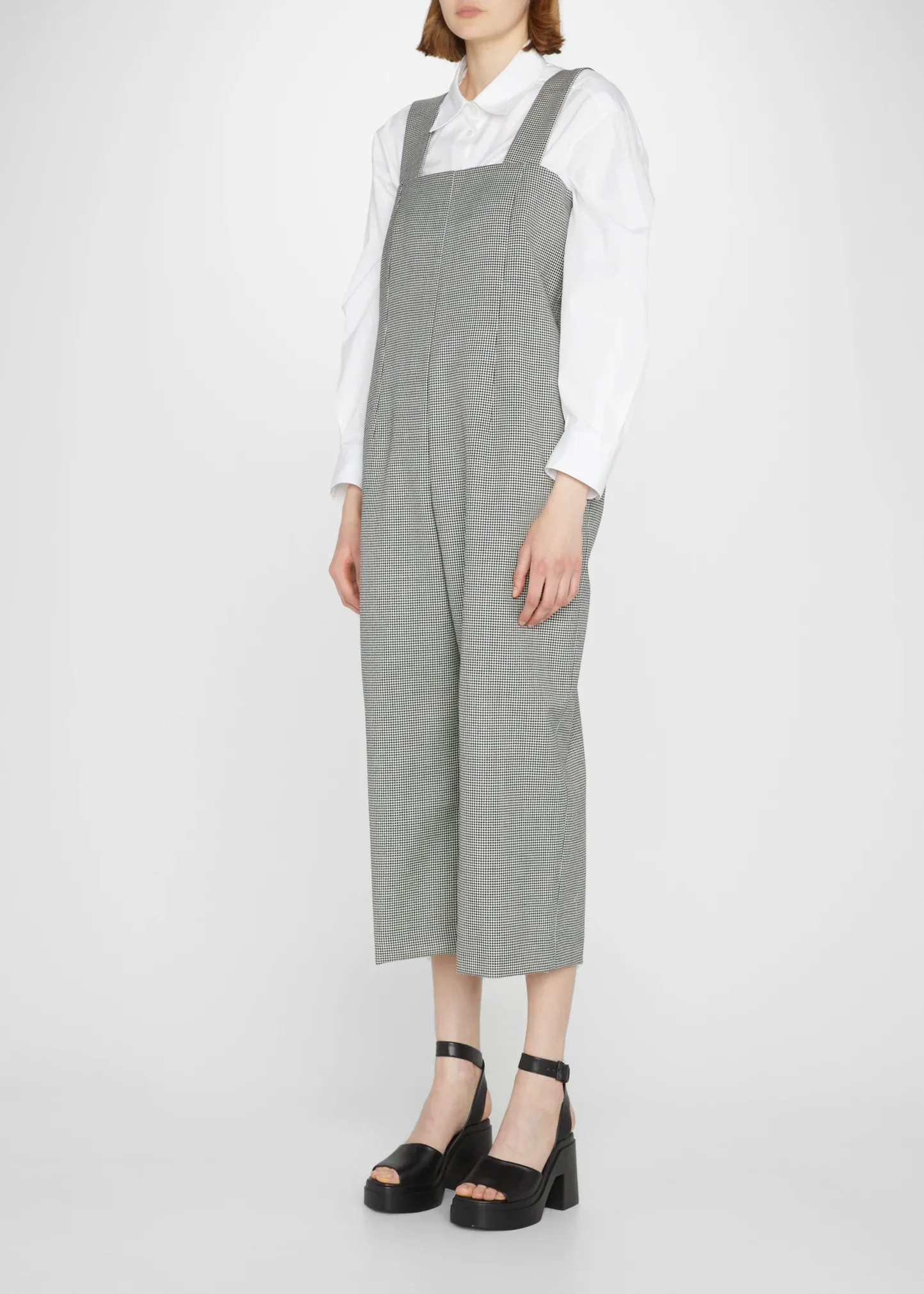 Houndstooth Wool Pinafore