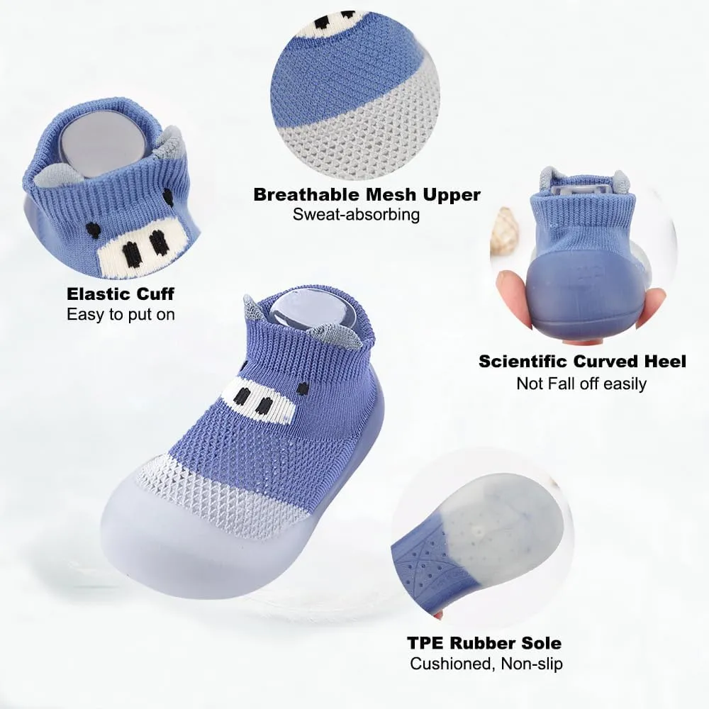 HOWELL Baby Toddler Sock Shoes Infant First Walking Shoes Indoor Anti-Slip Slippers for Baby Girls Boys