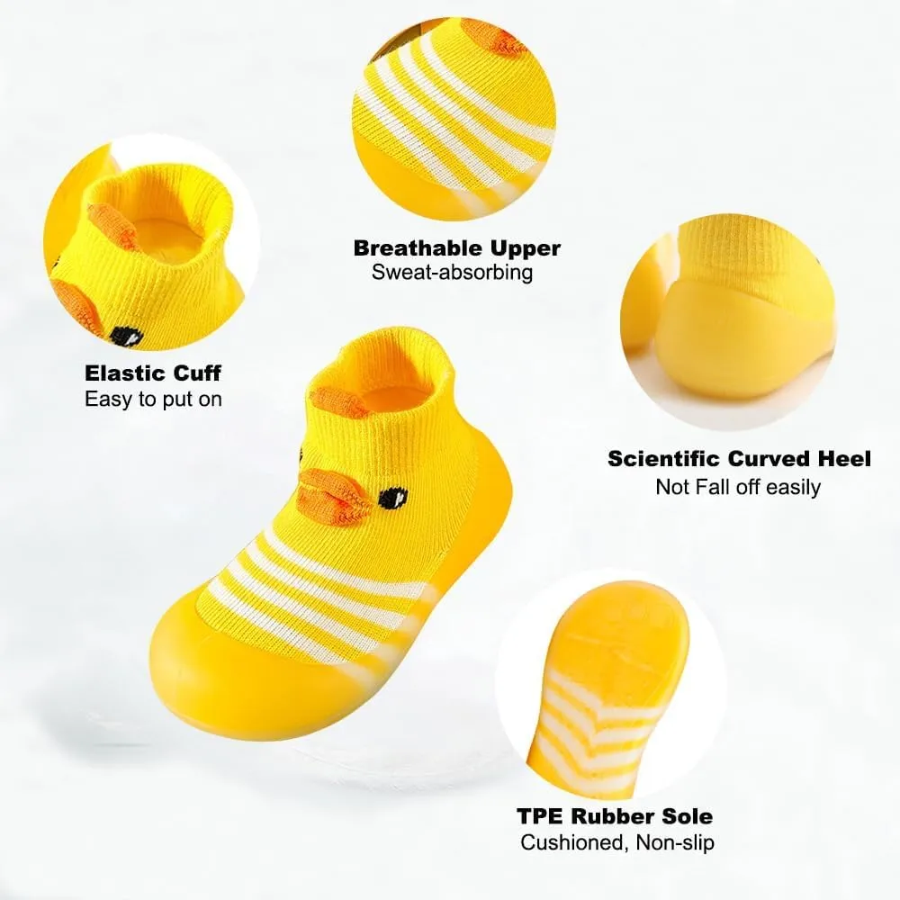 HOWELL Baby Toddler Sock Shoes Infant First Walking Shoes Indoor Anti-Slip Slippers for Baby Girls Boys