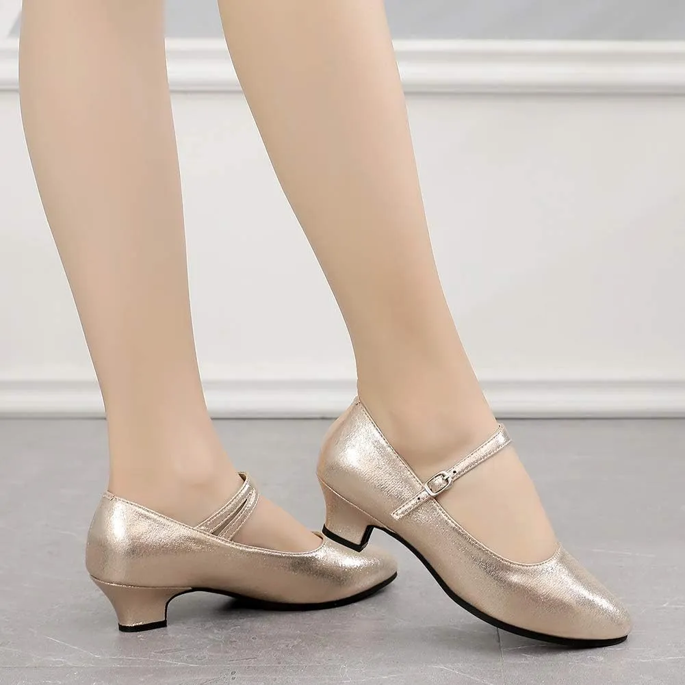 HROYL Women's Latin Ballroom Dance Shoes Salsa Bachata Practice Professional Dancing Shoes,Model DYSDXMD