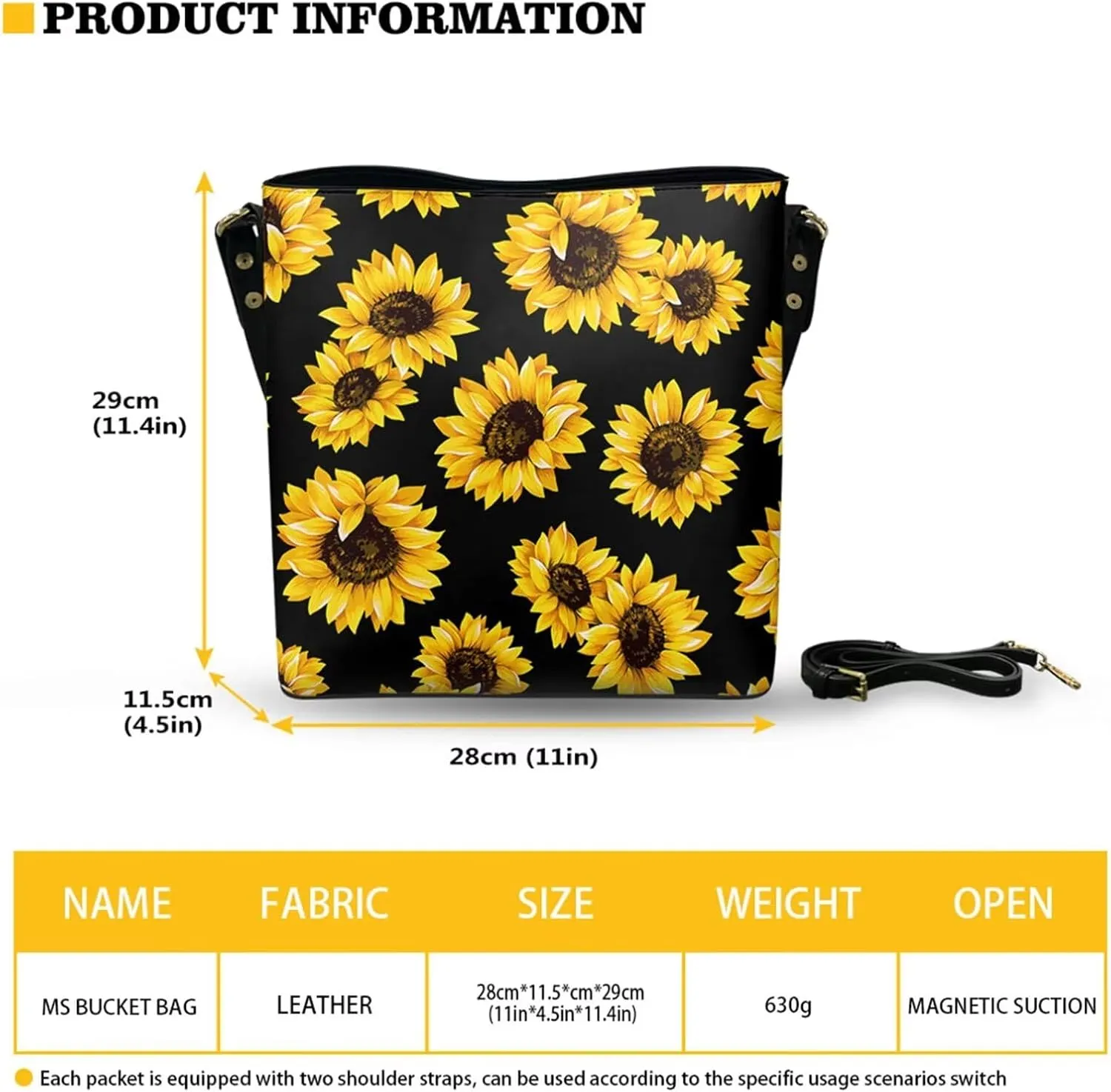 HUGS IDEA Bucket Bag with Zipper Around Wallets Full Set of 2 Packs Large PU Leather Crossbody Hobo Bags