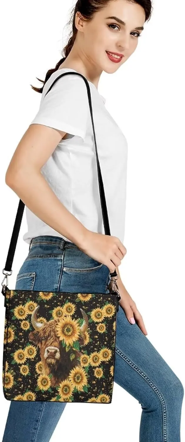 HUGS IDEA Handbags for Women PU Leather Big Capacity Tote Handbag Hobo Crossbody Bucket Purse