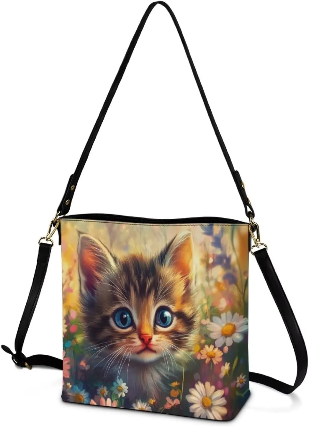 HUGS IDEA Handbags for Women's Leather Hobo Bags Shoulder Bucket Crossbody Purse