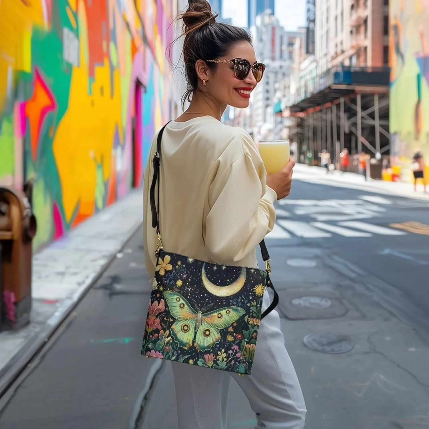 HUGS IDEA Handbags for Women's Leather Hobo Bags Shoulder Bucket Crossbody Purse