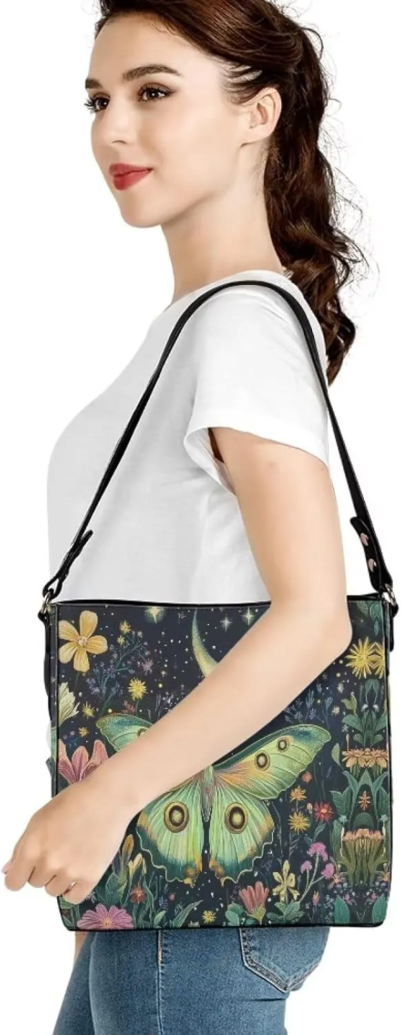 HUGS IDEA Handbags for Women's Leather Hobo Bags Shoulder Bucket Crossbody Purse