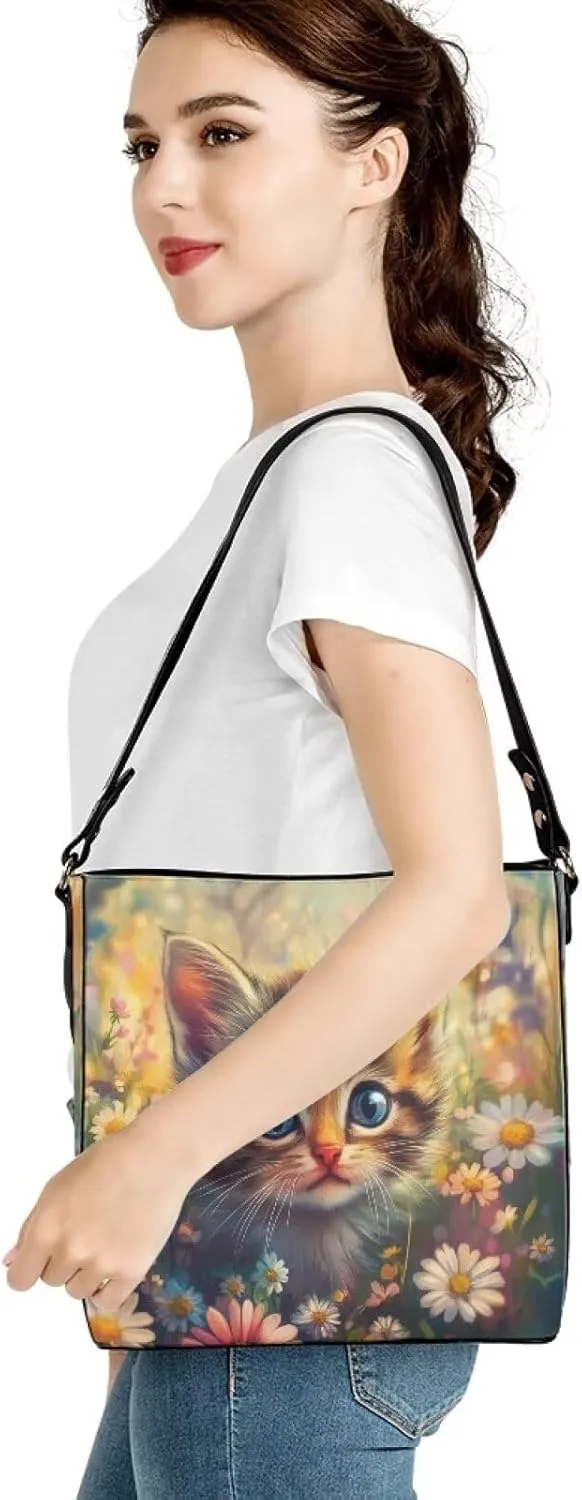 HUGS IDEA Handbags for Women's Leather Hobo Bags Shoulder Bucket Crossbody Purse