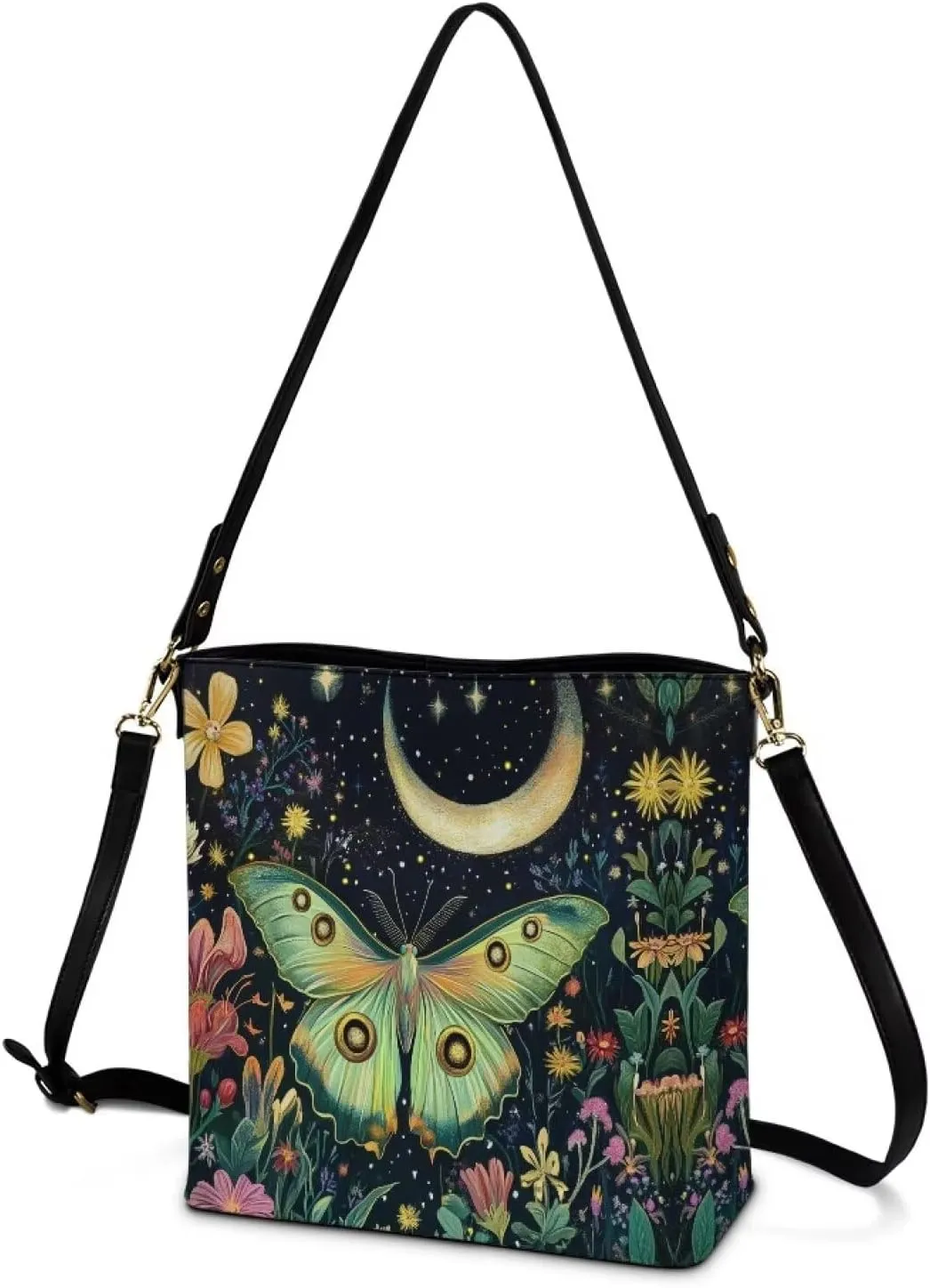 HUGS IDEA Handbags for Women's Leather Hobo Bags Shoulder Bucket Crossbody Purse