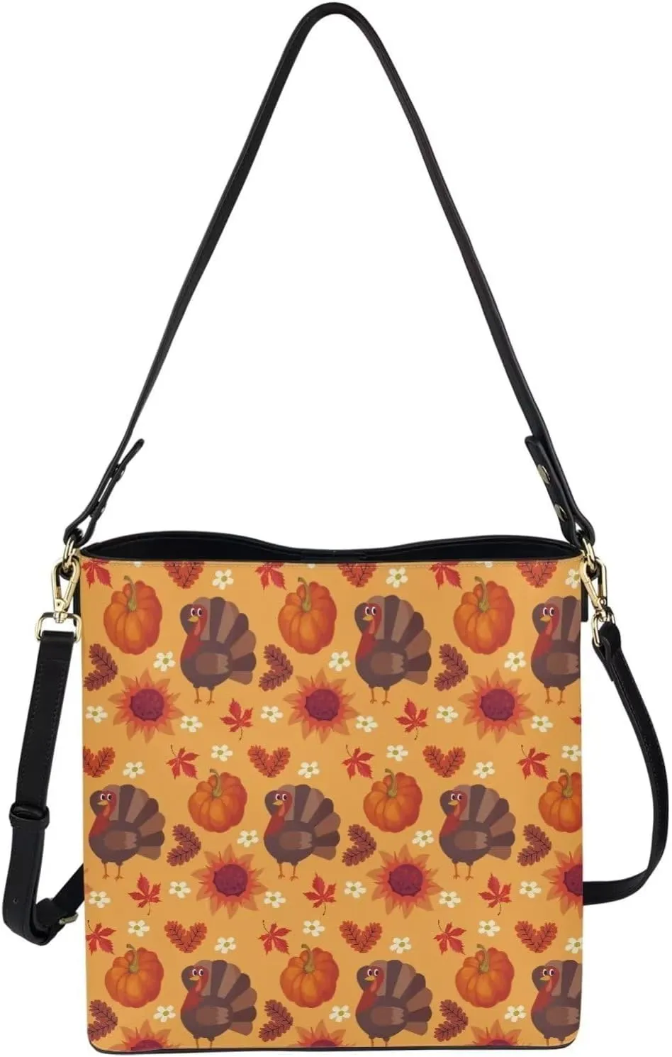 HUGS IDEA Women Crossbody Bag with Adjustable Straps Top Handle Handbag Bucket Purse Lightweight Portable