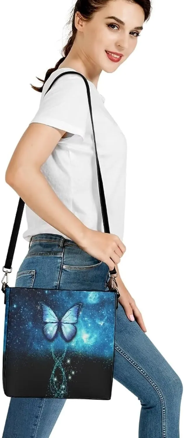 HUGS IDEA Women Crossbody Bag with Adjustable Straps Top Handle Handbag Bucket Purse Lightweight Portable