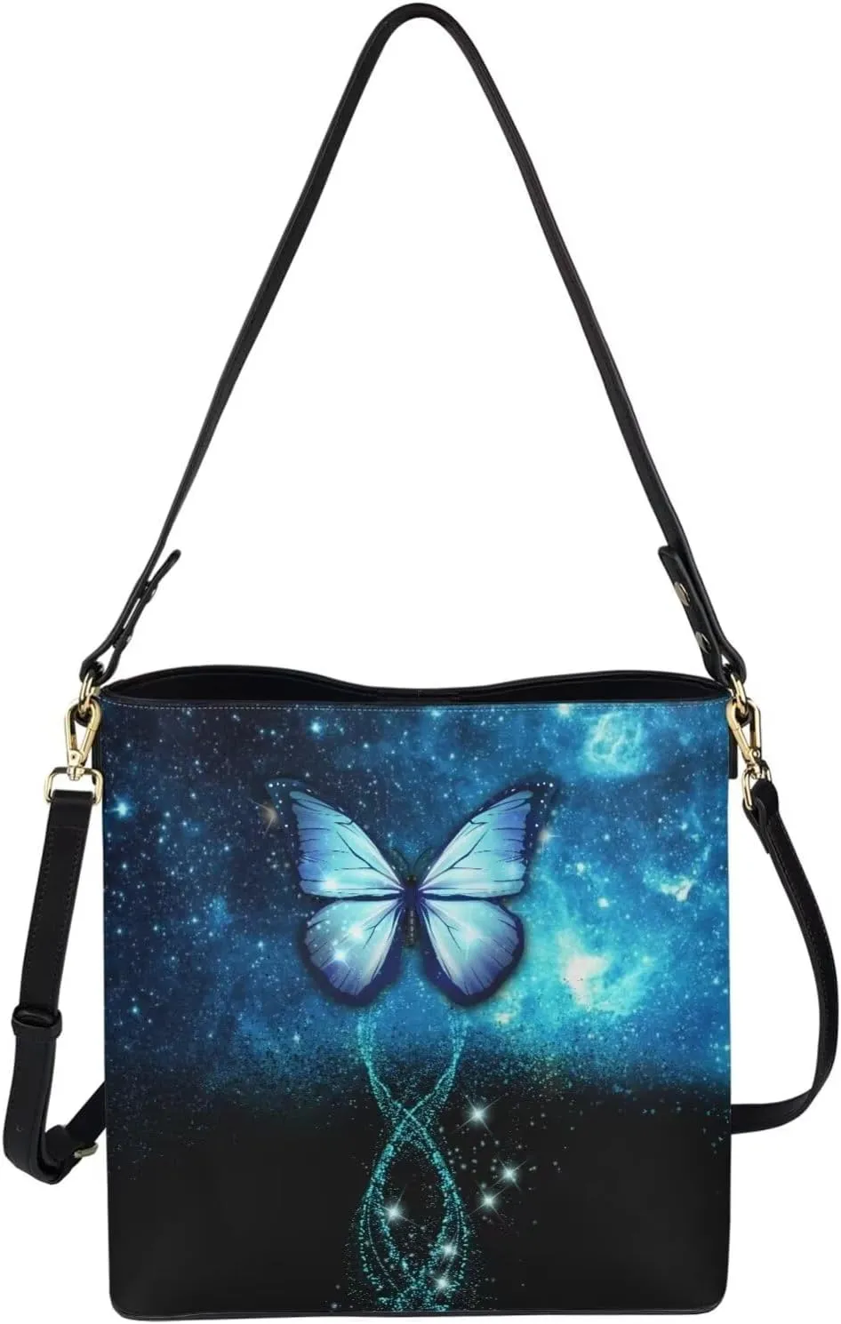 HUGS IDEA Women Crossbody Bag with Adjustable Straps Top Handle Handbag Bucket Purse Lightweight Portable