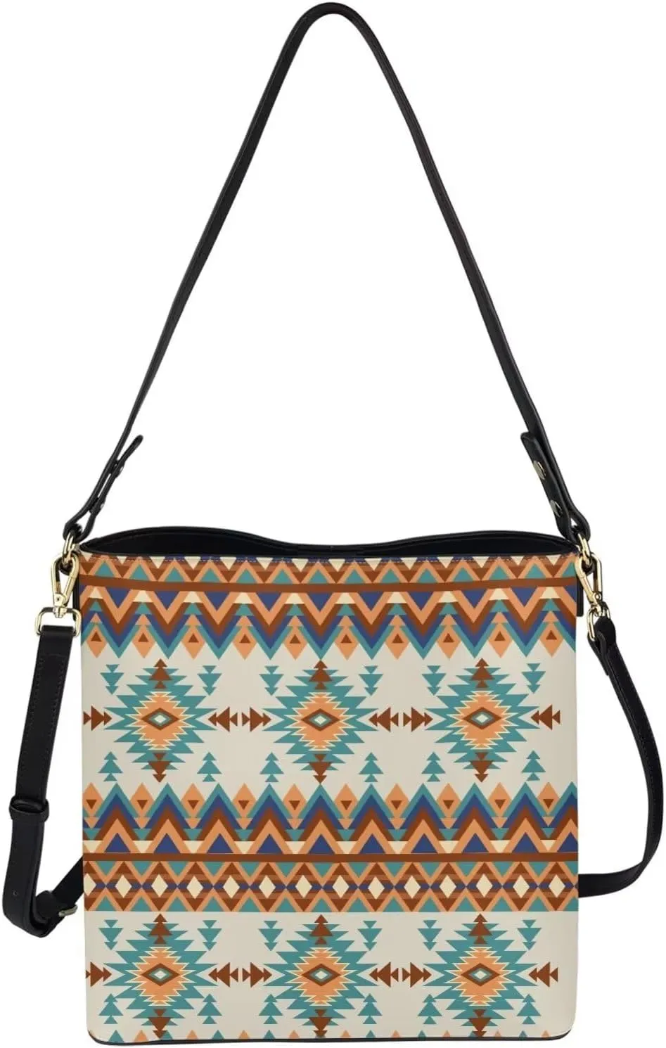 HUGS IDEA Women Crossbody Bag with Adjustable Straps Top Handle Handbag Bucket Purse Lightweight Portable