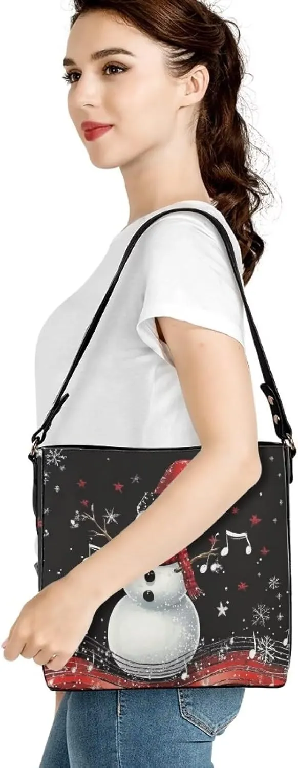 HUGS IDEA Women Handbags PU Leather Big Capacity Tote Handbag Hobo Crossbody Bucket Purse