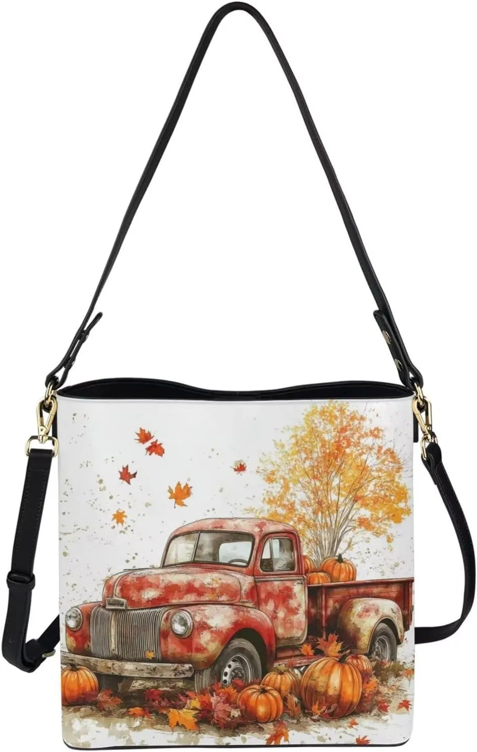 HUGS IDEA Women Handbags PU Leather Big Capacity Tote Handbag Hobo Crossbody Bucket Purse