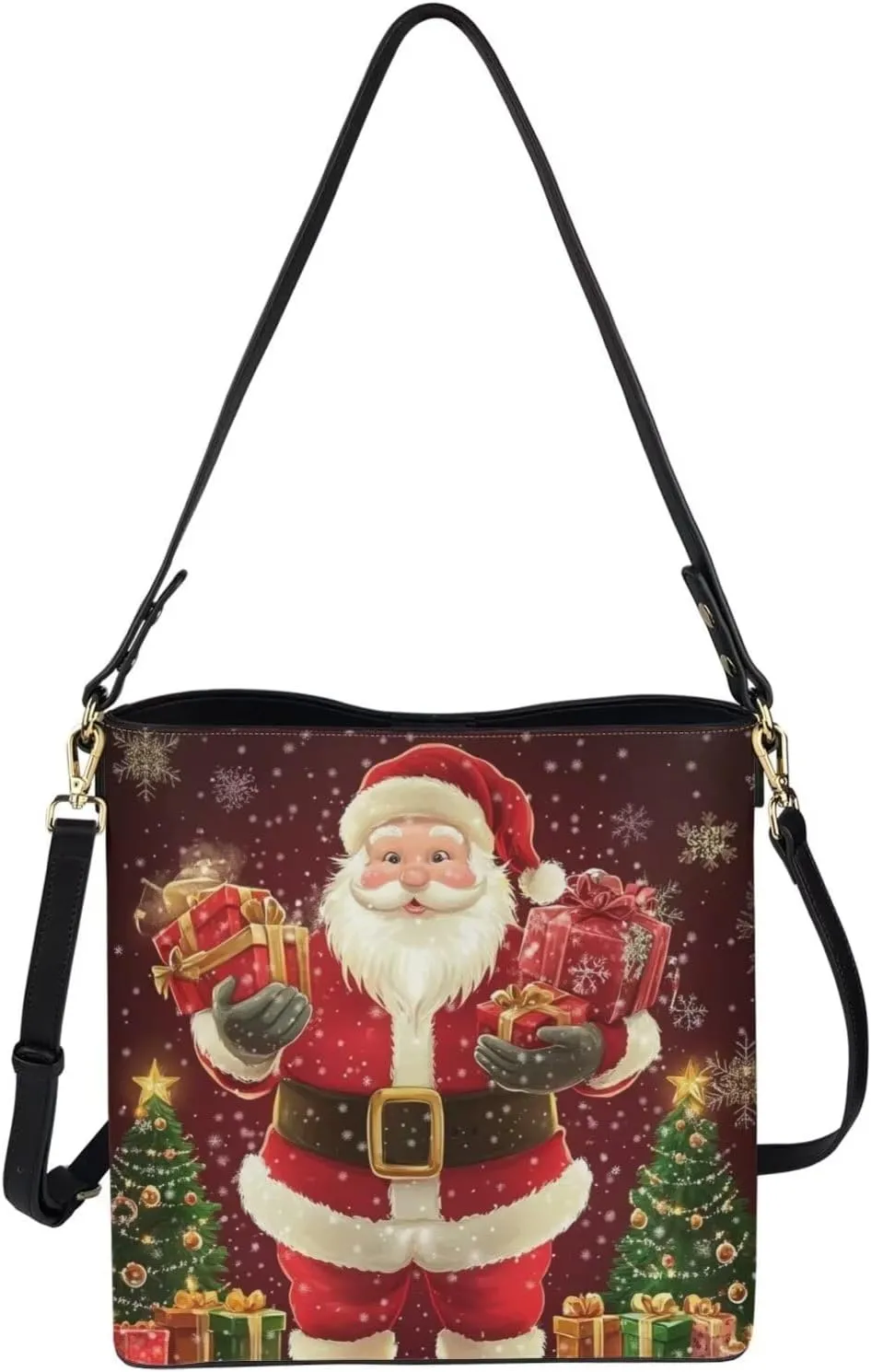 HUGS IDEA Women Handbags PU Leather Big Capacity Tote Handbag Hobo Crossbody Bucket Purse