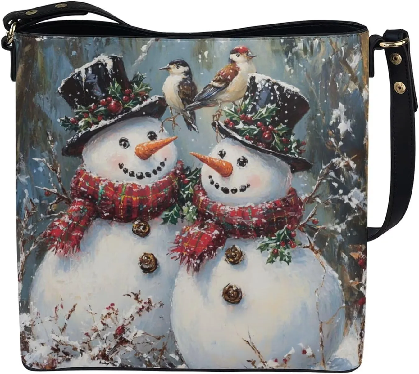 HUGS IDEA Women Handbags PU Leather Big Capacity Tote Handbag Hobo Crossbody Bucket Purse