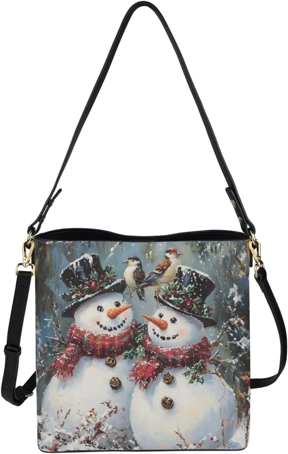 HUGS IDEA Women Handbags PU Leather Big Capacity Tote Handbag Hobo Crossbody Bucket Purse
