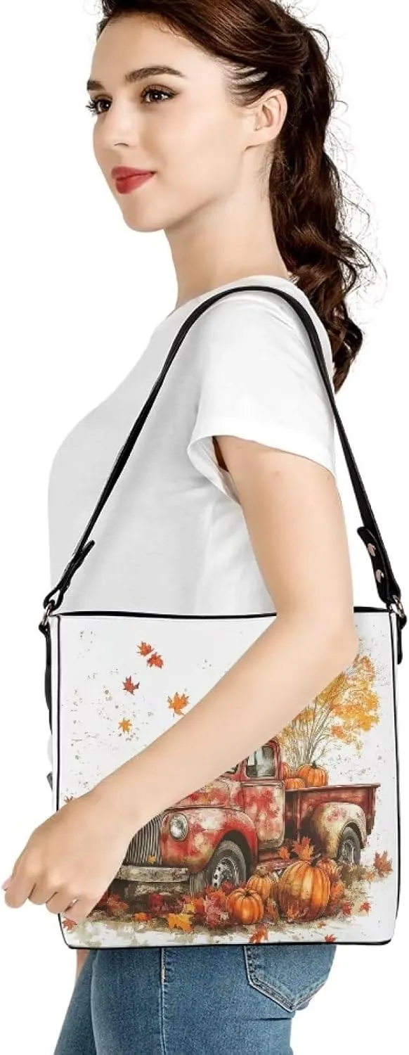 HUGS IDEA Women Handbags PU Leather Big Capacity Tote Handbag Hobo Crossbody Bucket Purse