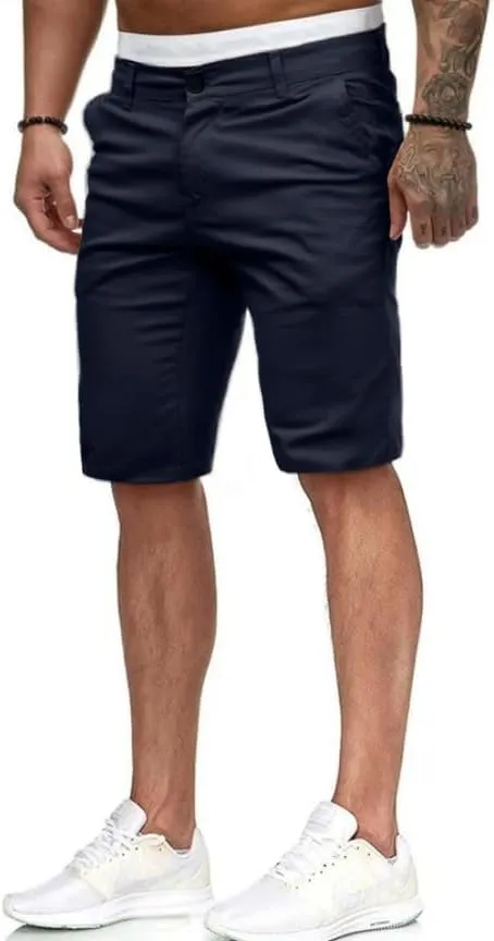 HUNGSON Men's Casual Shorts Lightweight Golf Shorts with 4 Pockets Stretch Quick Dry Comfy Work Shorts