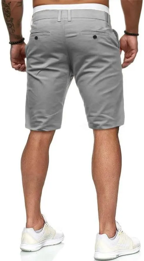 HUNGSON Men's Casual Shorts Lightweight Golf Shorts with 4 Pockets Stretch Quick Dry Comfy Work Shorts
