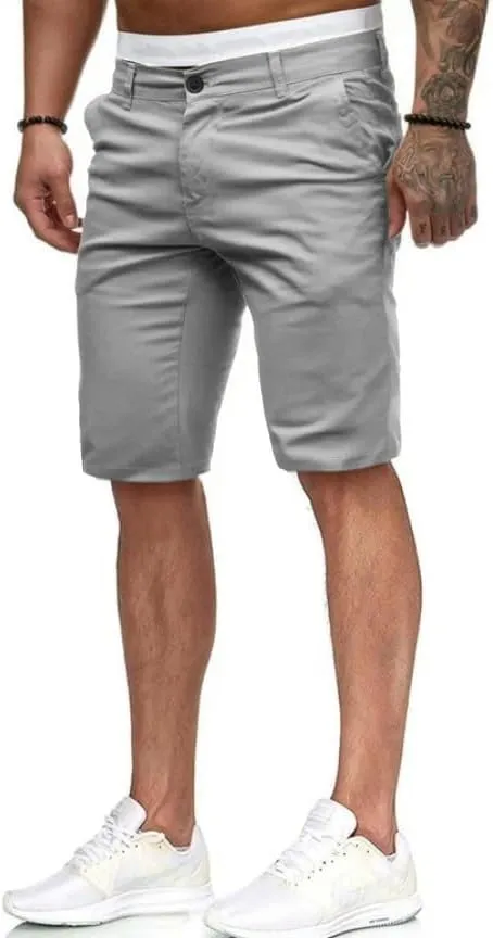 HUNGSON Men's Casual Shorts Lightweight Golf Shorts with 4 Pockets Stretch Quick Dry Comfy Work Shorts