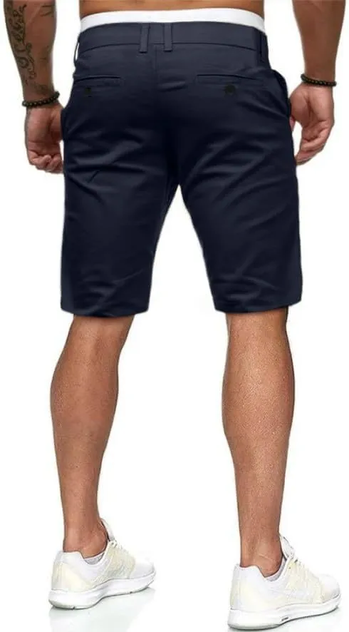 HUNGSON Men's Casual Shorts Lightweight Golf Shorts with 4 Pockets Stretch Quick Dry Comfy Work Shorts