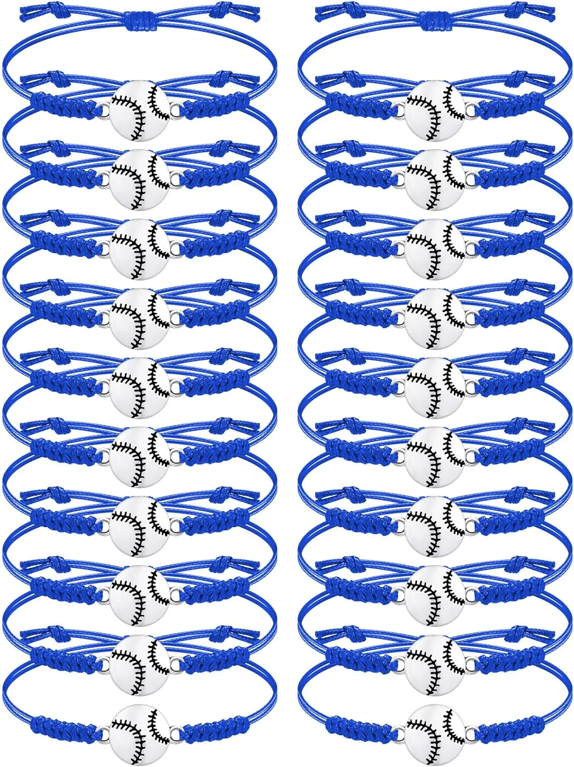 Jadive 20 Pcs Softball Bracelets Bulk Softball Party Favors Sport Team Gifts Baseball Bracelets Adjustable Coach Gifts Graduation Favors for Players