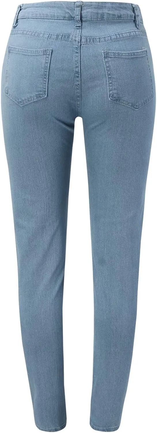 Jeans for Women 2024 Trousers High Waist Denim Casual Jeans Stretch Trousers Pants