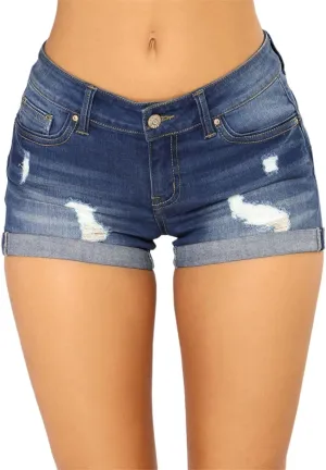 Jegging Shorts for Women Sexy Slim High Waisted Tassels Ripped Denim Shorts Summer Trendy Comfort Shorts with Pockets
