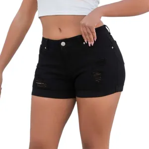 Jegging Shorts for Women Sexy Slim High Waisted Tassels Ripped Denim Shorts Summer Trendy Comfort Shorts with Pockets