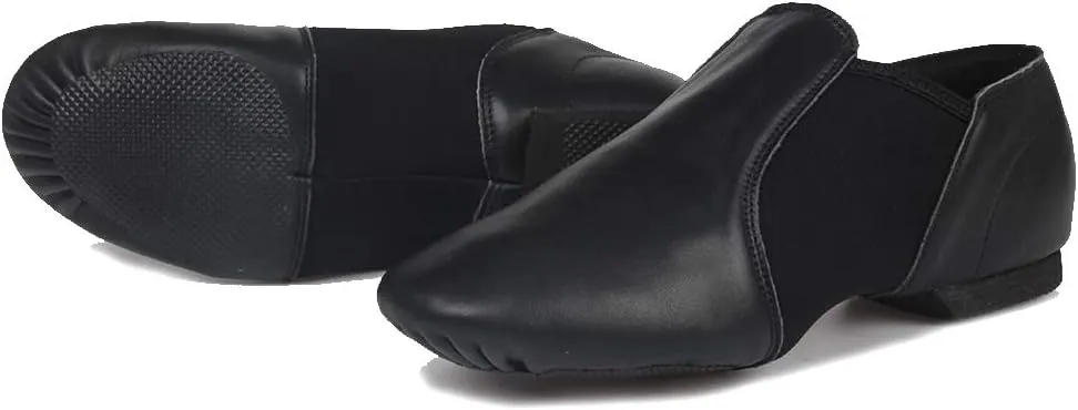 JUODVMP Women's Jazz Dance Shoes Leather Professional Ballroom Salsa Practice Performance Dance Shoes,Model JS359
