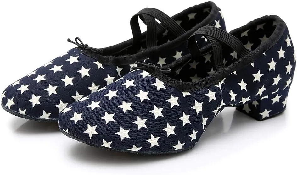 JUODVMP Women's Jazz Dance Shoes Leather Professional Ballroom Salsa Practice Performance Dance Shoes,Model JS359