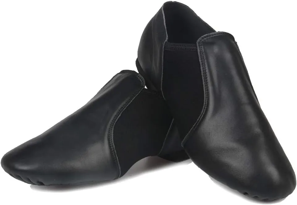 JUODVMP Women's Jazz Dance Shoes Leather Professional Ballroom Salsa Practice Performance Dance Shoes,Model JS359