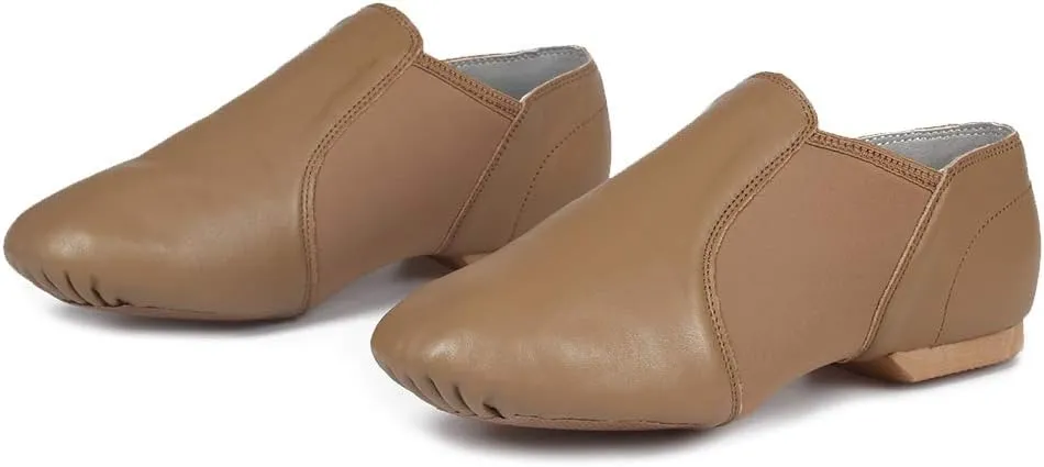 JUODVMP Women's Jazz Dance Shoes Leather Professional Ballroom Salsa Practice Performance Dance Shoes,Model JS359