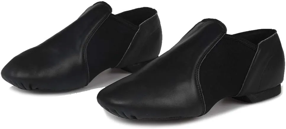 JUODVMP Women's Jazz Dance Shoes Leather Professional Ballroom Salsa Practice Performance Dance Shoes,Model JS359