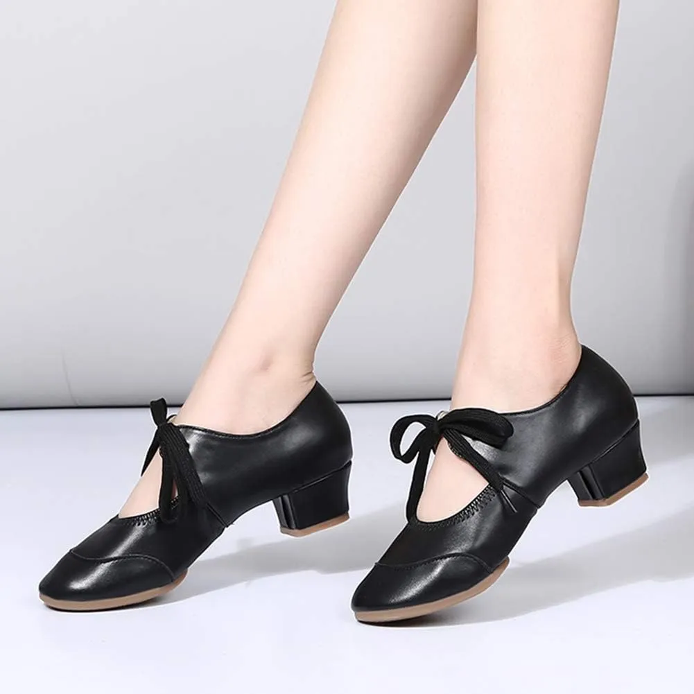 JUODVMP Women's Latin Dance Shoes Professional Practice Ballroom Square Dance Shoes for Women,Model YMJ215