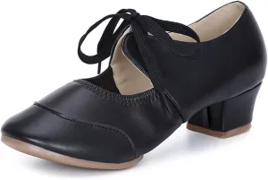 JUODVMP Women's Latin Dance Shoes Professional Practice Ballroom Square Dance Shoes for Women,Model YMJ215