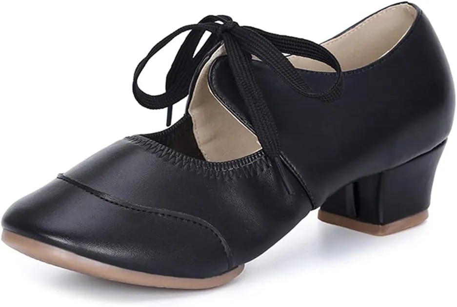 JUODVMP Women's Latin Dance Shoes Professional Practice Ballroom Square Dance Shoes for Women,Model YMJ215
