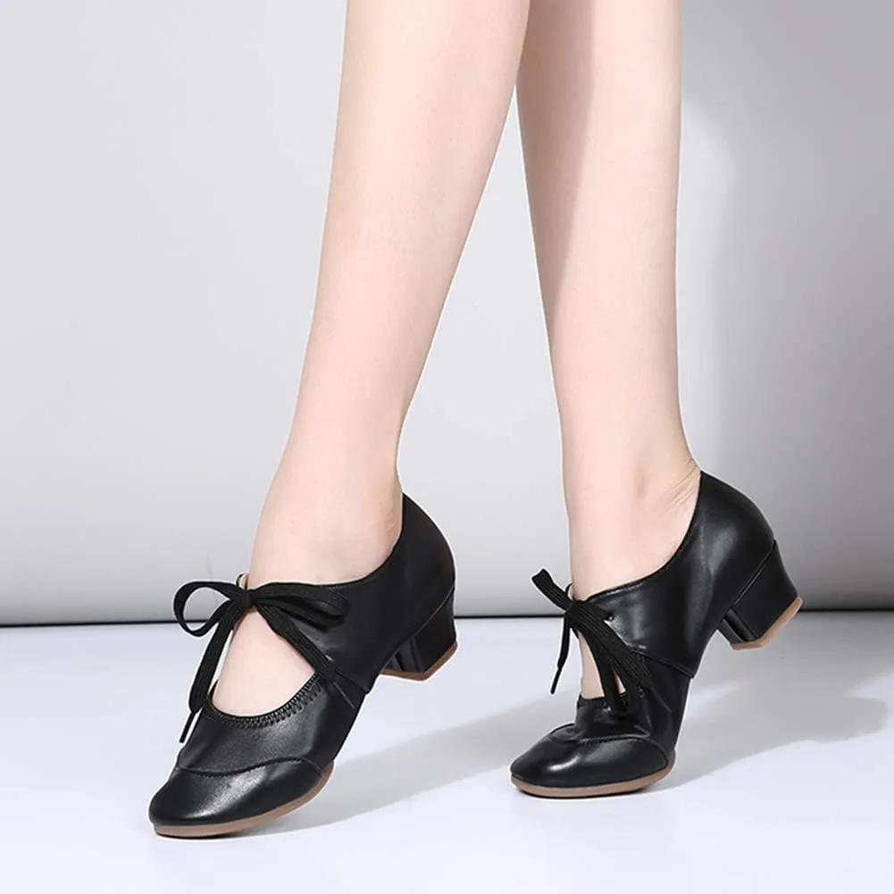 JUODVMP Women's Latin Dance Shoes Professional Practice Ballroom Square Dance Shoes for Women,Model YMJ215