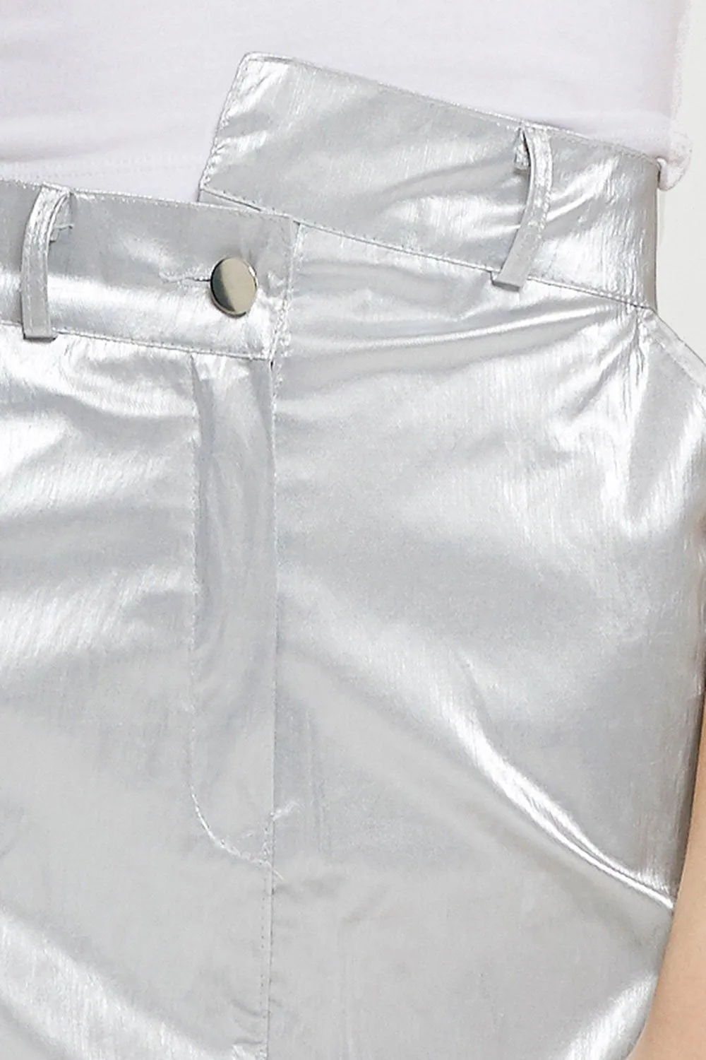 Kana Crinkle Metallic Skirt