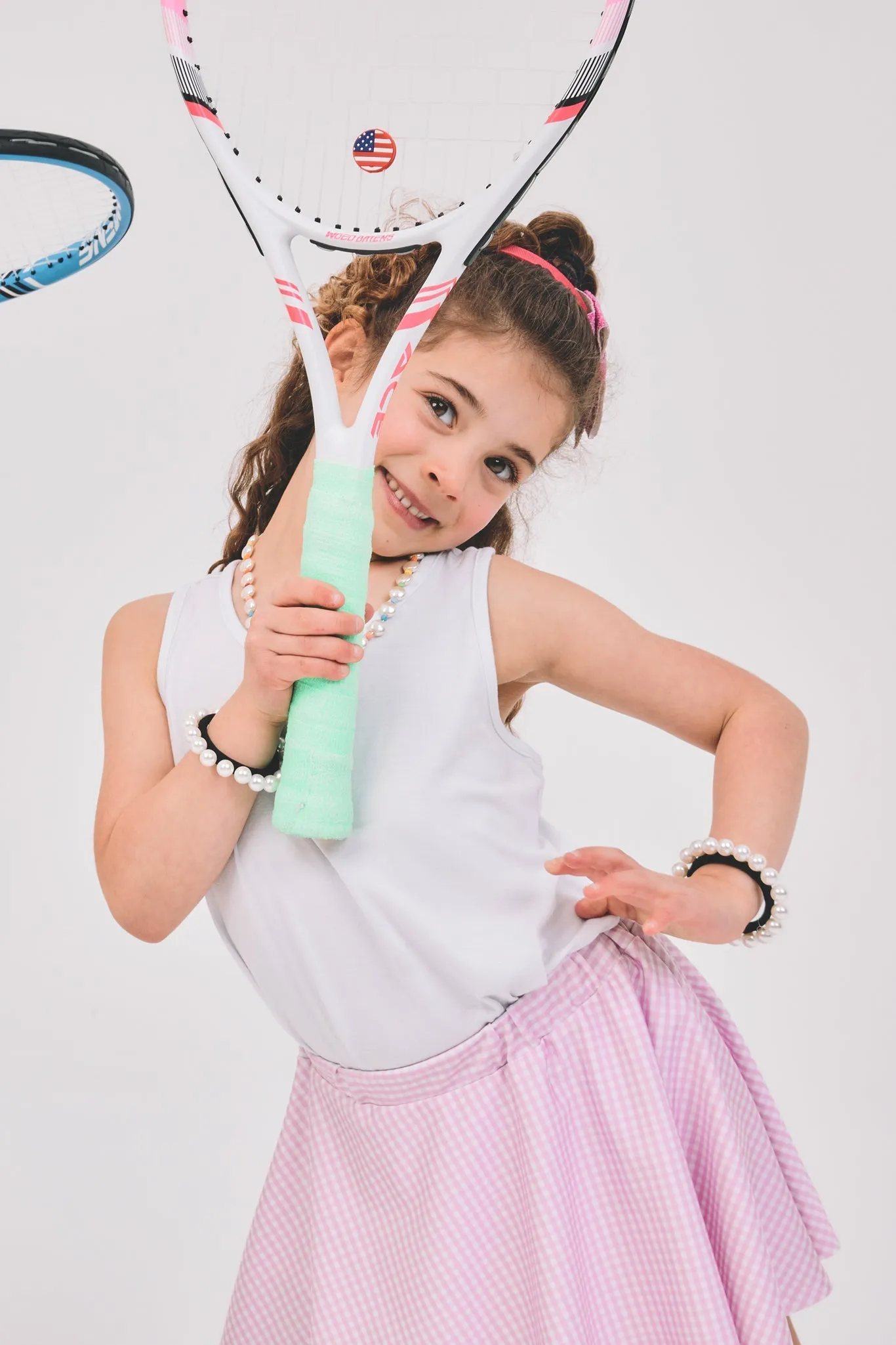 Kids Skater Skirt in Pink Gingham