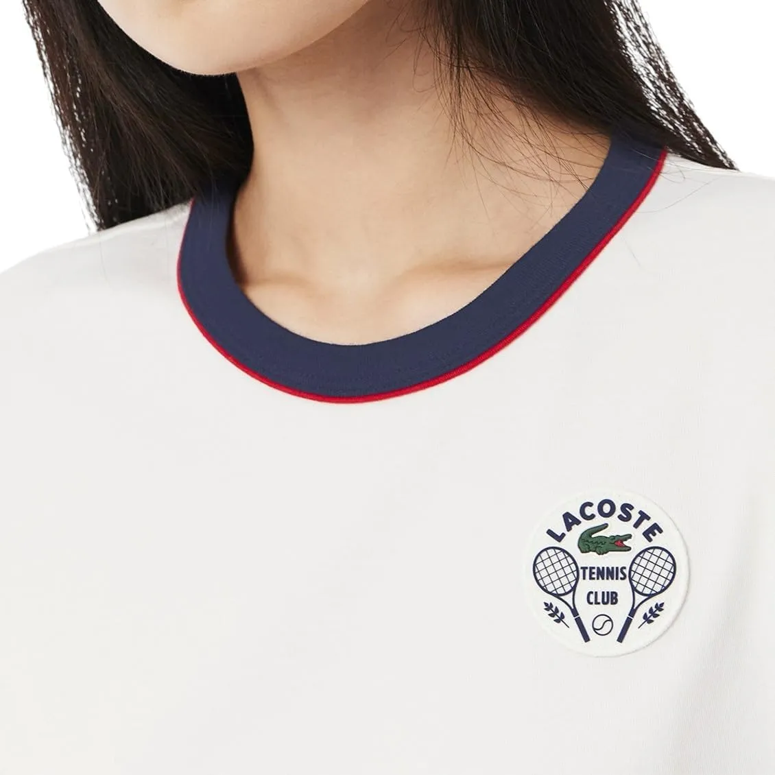 Lacoste Women's Sport Ultra Dry Tennis Heritage Badge T-Shirt