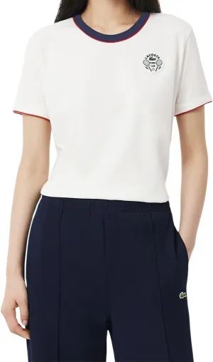 Lacoste Women's Sport Ultra Dry Tennis Heritage Badge T-Shirt